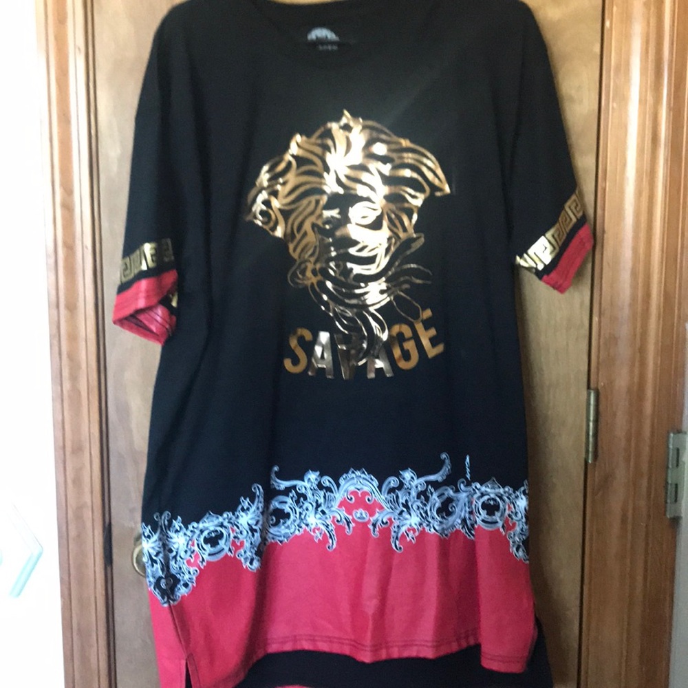 Bleecker and Mercer Gold Foil Savage shirt